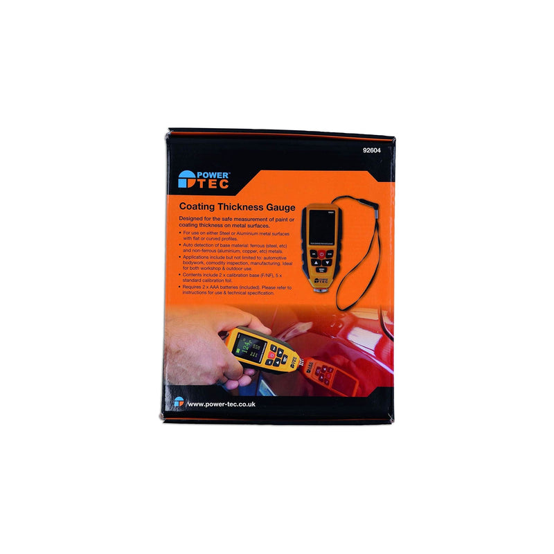 Power-Tec Coating Thickness Gauge Aluminium & Steel 92604 Power-Tec - Dynamic Drive