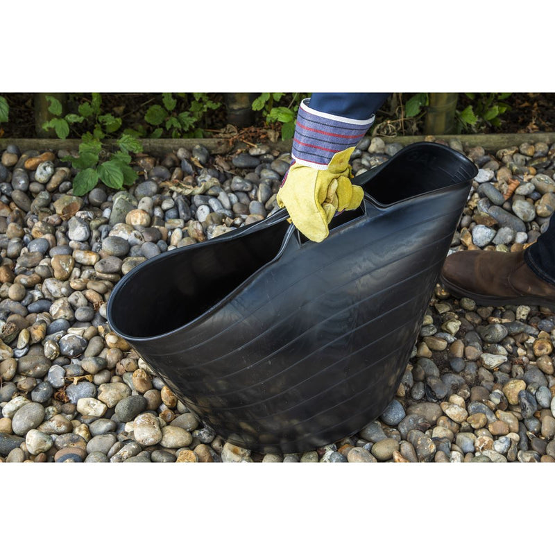 Sealey Heavy-Duty Flexi Tub 40L Black SFT40 Sealey - Dynamic Drive