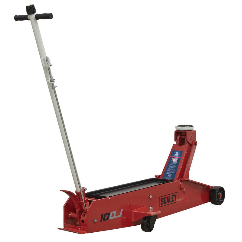 Sealey Premier Premier Long Reach Trolley Jack 10 Tonne 10QJ Sealey Premier - Dynamic Drive