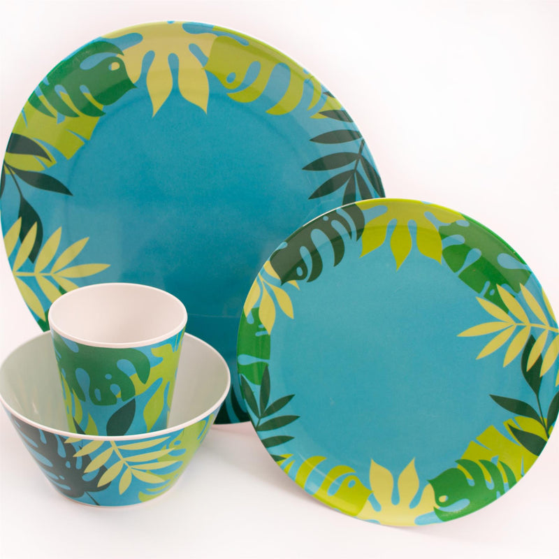 16 Piece Jungle Melamine Tableware Set Summit  - Dynamic Drive