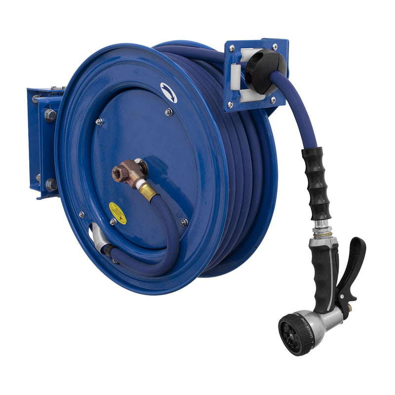 Sealey Heavy-Duty Retractable Water Hose Reel 15m13mm ID Rubber Hose WHR1512 Sealey - Dynamic Drive