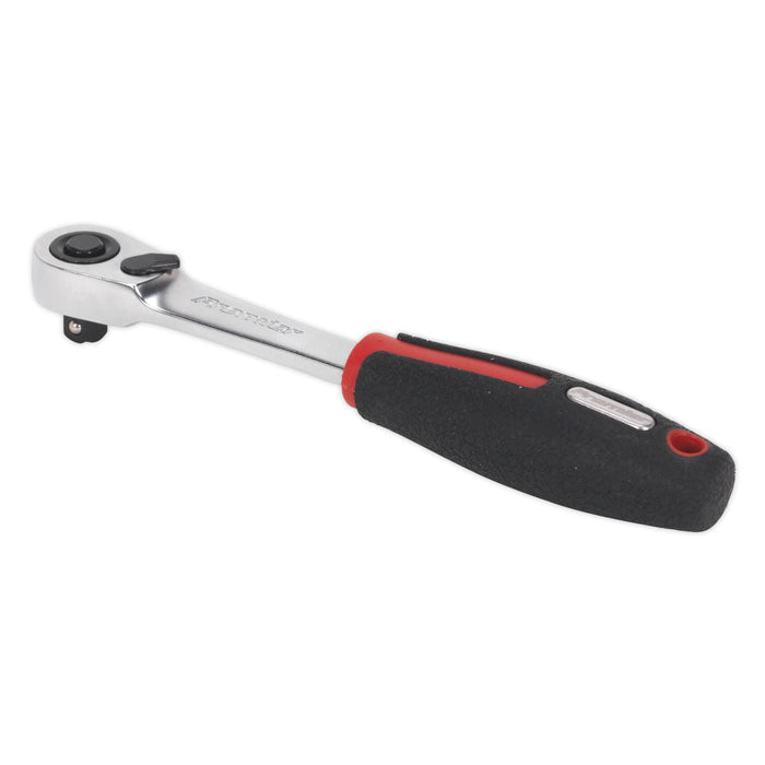 Sealey Ratchet Wrench 1/4"Sq Drive Compact Head 72-Tooth Flip Reverse Platinum S Sealey - Dynamic Drive