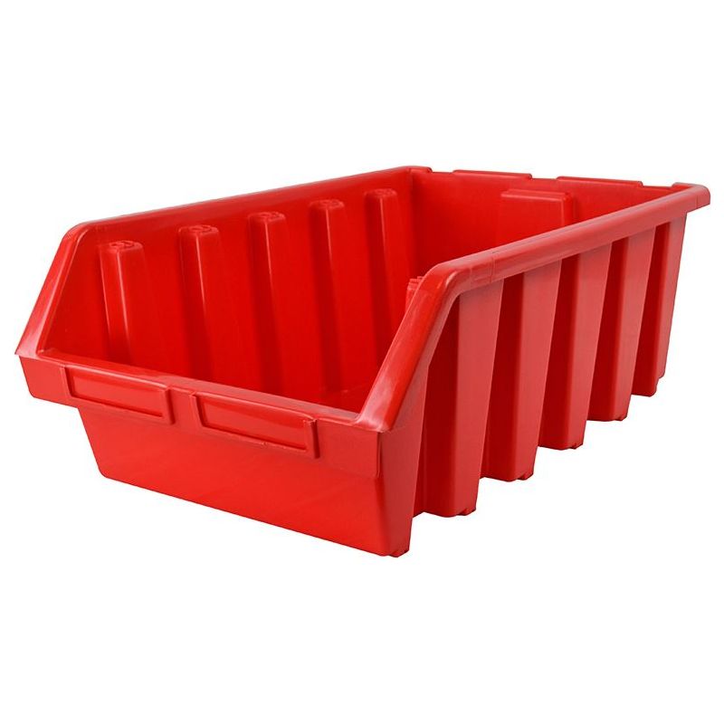 Faithfull Interlocking Storage Bin Size 5 Red 333 x 500 x 187mm Faithfull - Dynamic Drive