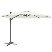 Dellonda Cantilever Parasol with 360 Rotation, Tilt & Cover 3m - Cream Dellonda - Dynamic Drive