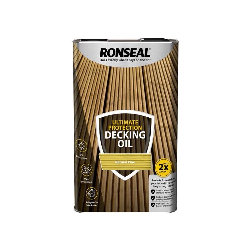 Ronseal Ultimate Protection Decking Oil Natural Pine 5 litre Ronseal - Dynamic Drive