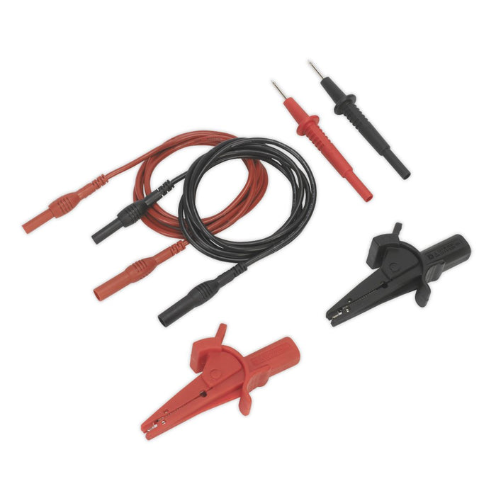 Sealey Automotive Test Lead & Crocodile Clip Set 6pc TATL Sealey - Dynamic Drive