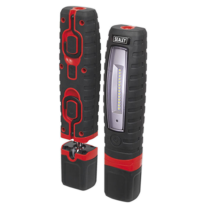 Sealey LED360 Cordless 360° 3W LED Rechargeable Inspection Lamp Black Li-ion Sealey  - Dynamic Drive