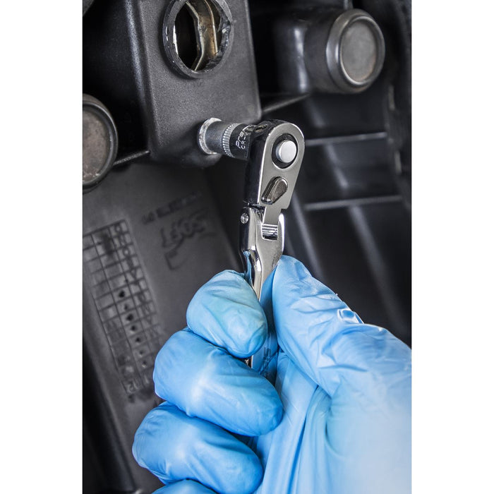 Siegen Siegen Micro Flexi-Head Ratchet Wrench 1/4"Sq Drive S01254 Siegen - Dynamic Drive