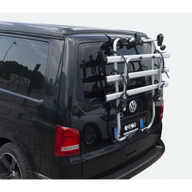 Menabo Bike Rack Cycle Carrier Tailgate Fits Vw T6 Transporter Campervan ukcampingandleisure  - Dynamic Drive
