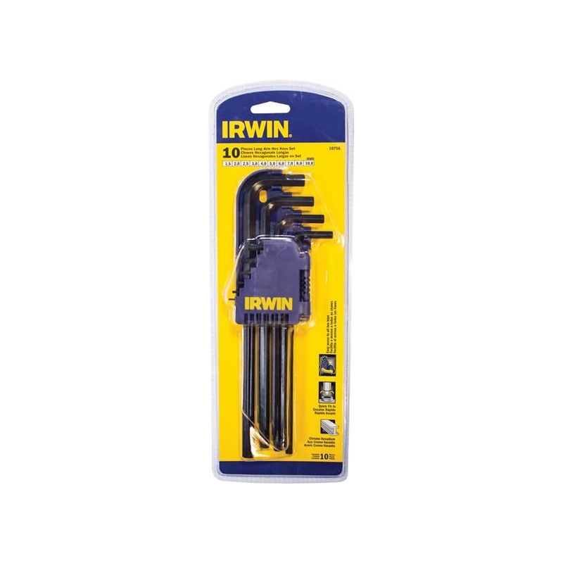 Irwin® T10756 Metric Long Arm Hex Key Set, 10 Piece IRWIN® - Dynamic Drive