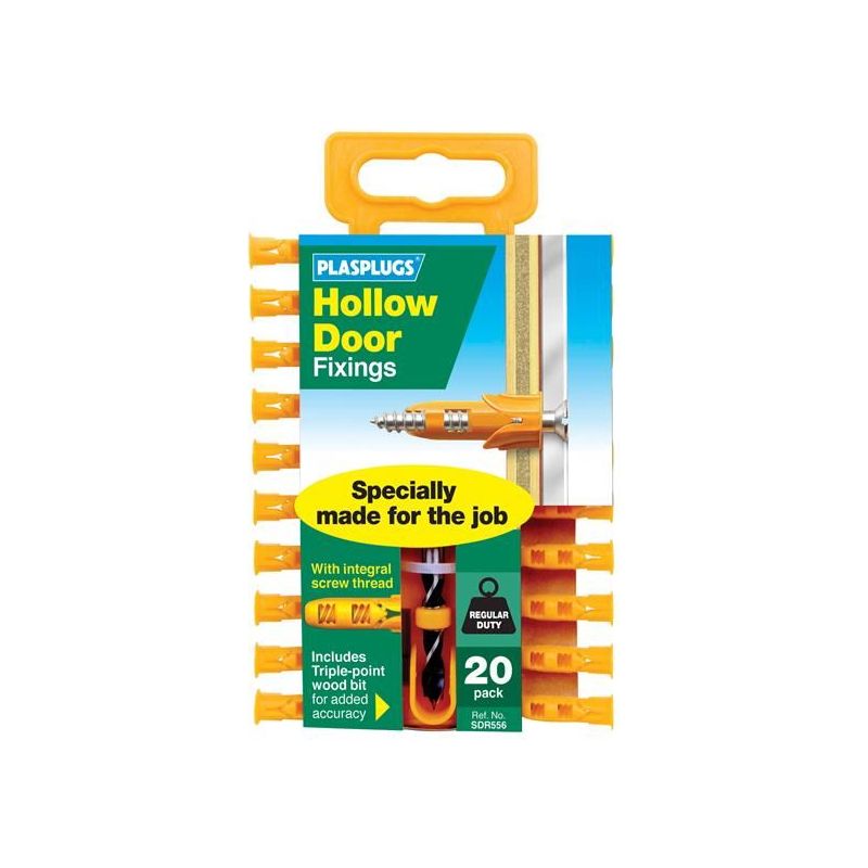 Plasplugs SDR556 Hollow Door Fixings (20) Plasplugs - Dynamic Drive