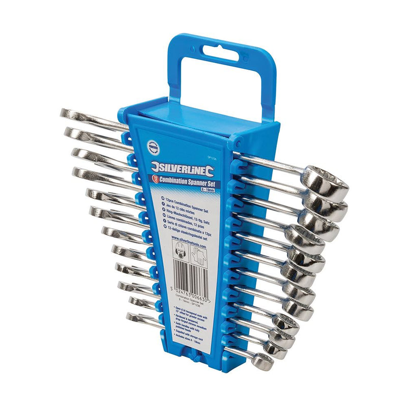 Silverline Combination Spanner Set 12pce 8 - 19mm SP1236 Silverline  - Dynamic Drive