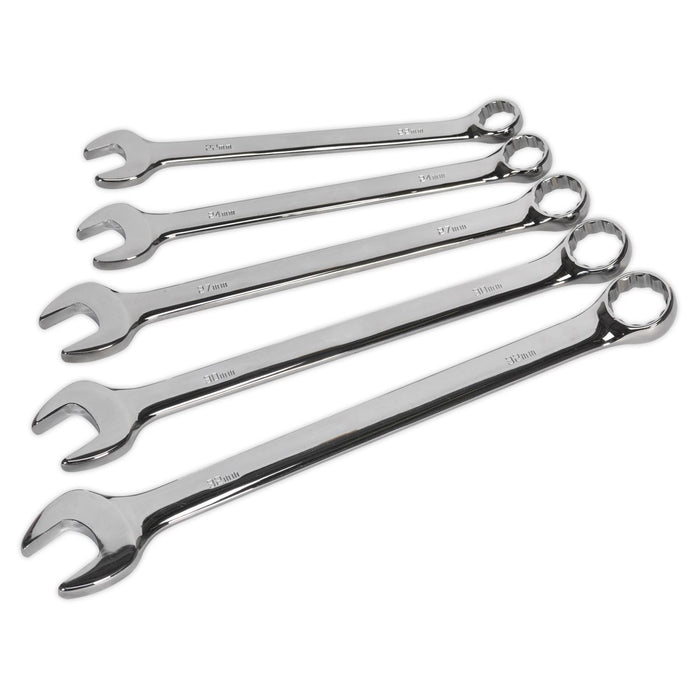 Sealey Combination Spanner Set 5pc Jumbo Metric AK6329 Sealey - Dynamic Drive