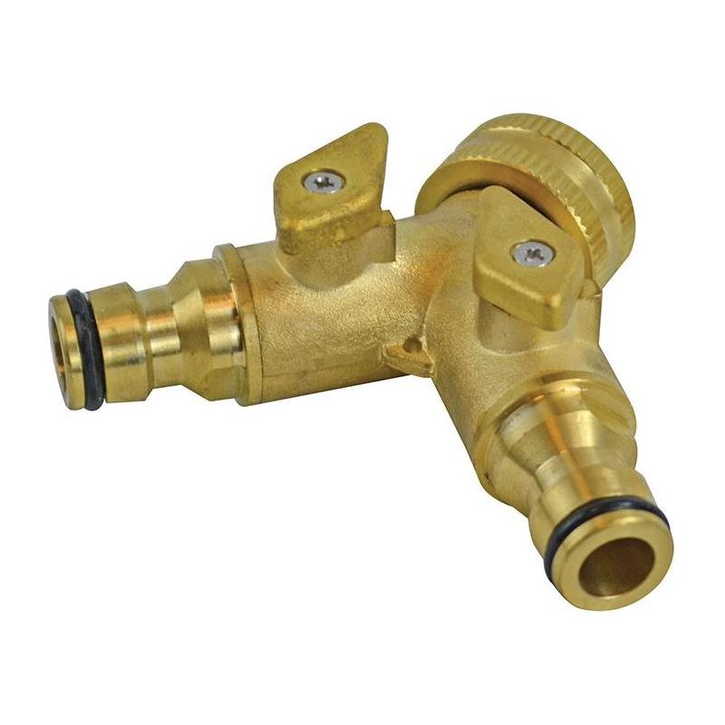 Faithfull 2 Way Shut Off Valve 19mm (3/4in) to 2 x 12.5mm (1/2in) Faithfull - Dynamic Drive