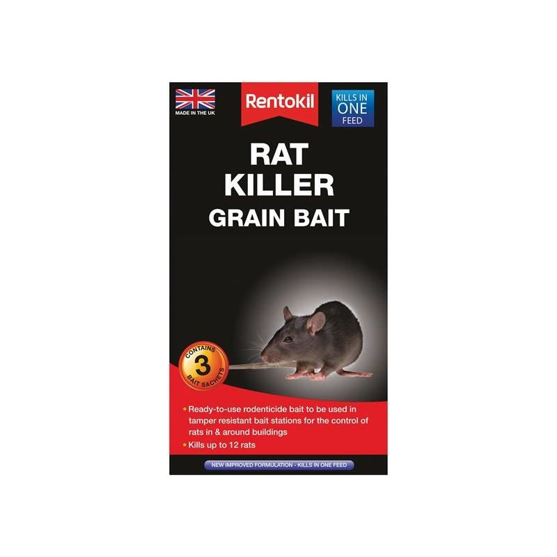 Rentokil Rat Killer Grain Bait (Sachets 3) Rentokil - Dynamic Drive