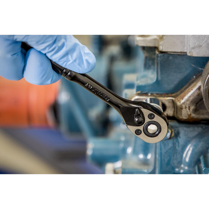 Sealey Ratchet Wrench 1/4"Sq Drive Premier Black AK7997 Sealey - Dynamic Drive