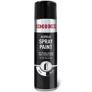 Simoniz Large Satin Black Acrylic Aerosol Car Spray Paint 500ml SIMP16D Simoniz - Dynamic Drive