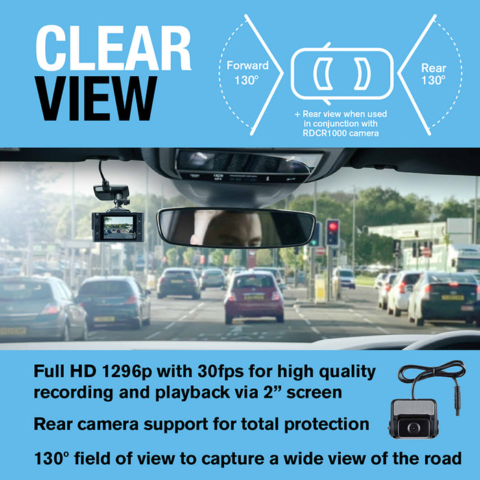 Ring Car Dash Camera Motion Sensor HD 1296p Wi-Fi & App Enabled GPS Driving Ring Automotive  - Dynamic Drive