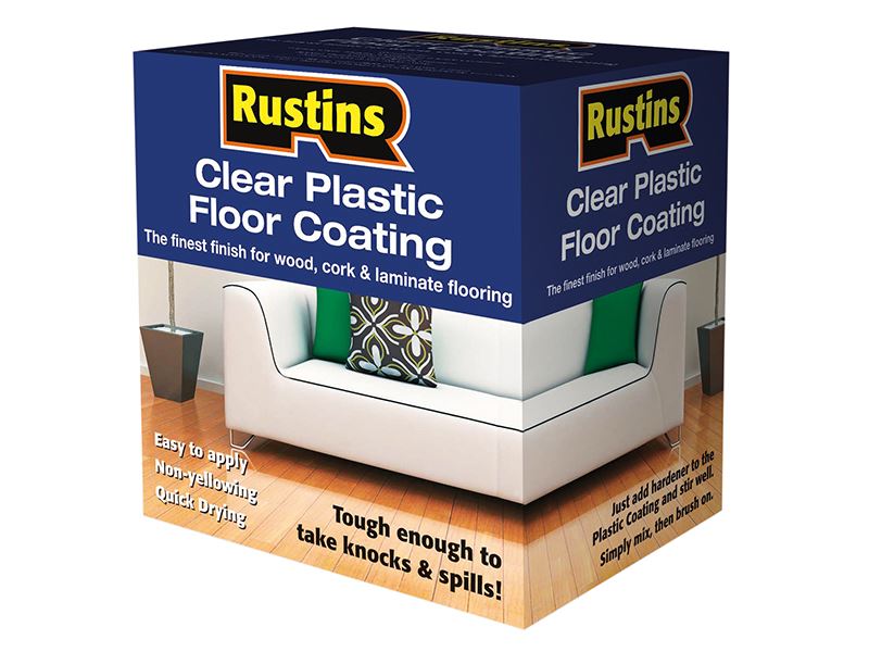 Rustins Clear Plastic Floor Coating Kit Gloss 4 litre Rustins - Dynamic Drive