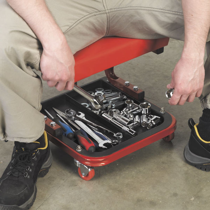 Sealey Mechanic's Utility Seat Deluxe SCR9 Sealey - Dynamic Drive