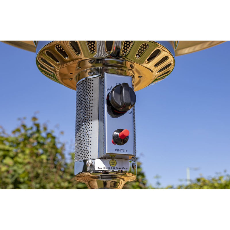 Dellonda Outdoor Garden Gas Patio Heater 13kW Commercial & Domestic Use Black Dellonda  - Dynamic Drive