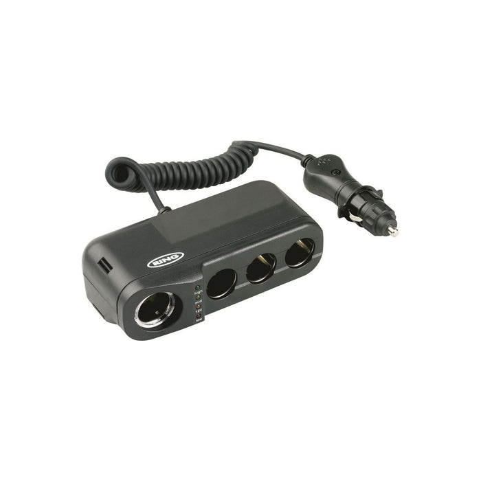 Ring RMS4 Car Four 12V Sockets Adaptor for Dash Cams, Sat Navs and more Ring Automotive - Dynamic Drive