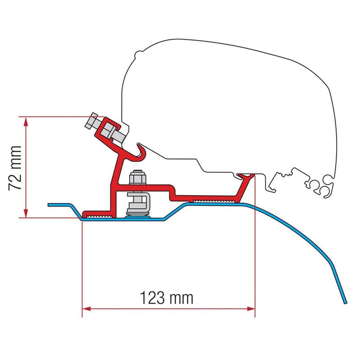 Fiamma F80S Awning, Fixing Bracket, Bike Carrier Bundle for Fiat Ducato L3 H2 Vans Fiamma - Dynamic Drive