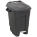 Sealey Refuse/Wheelie Bin with Foot Pedal 100L Black BM100P Sealey - Dynamic Drive