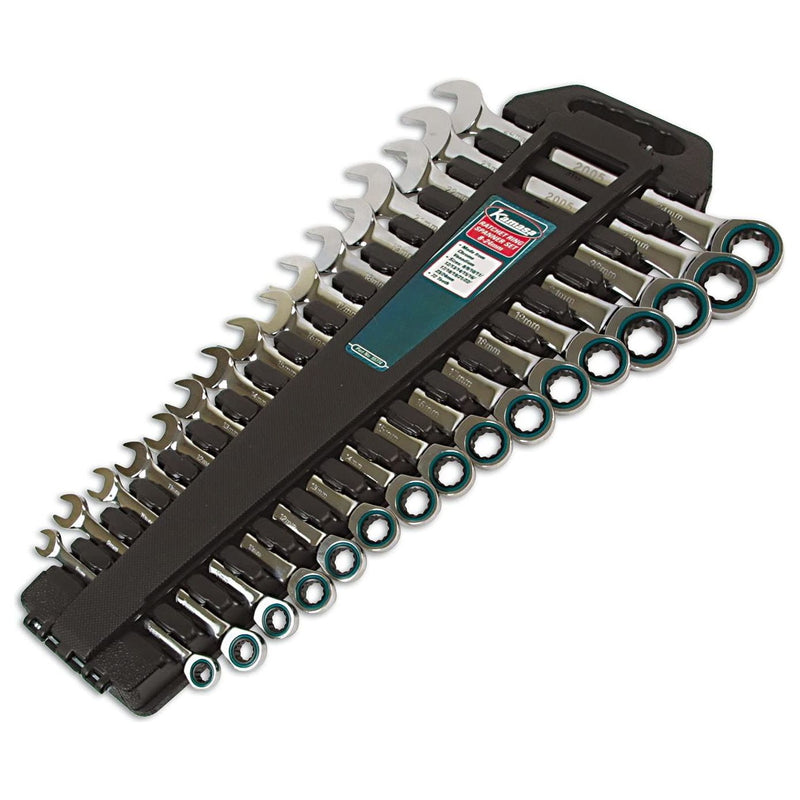 Kamasa Ratchet Ring Spanner Set 16pc 55774 Laser - Dynamic Drive