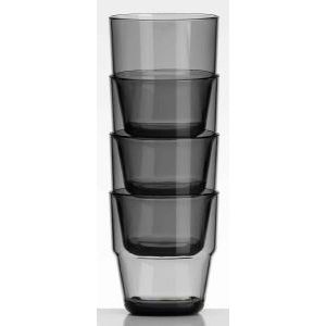 4 Pk Stacking Tumbler Smoke 1563(SGM) UK Camping And Leisure - Dynamic Drive