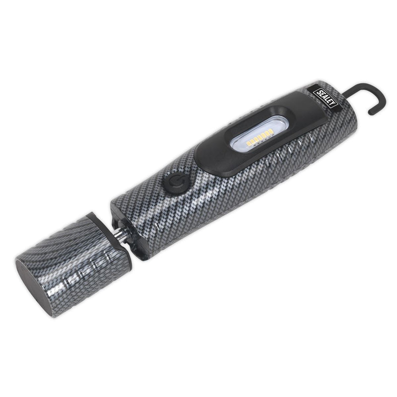 Sealey Carbon Look Rechargeable 360° Inspection Lamp 7 SMD+3W LED Lithium-ion Sealey  - Dynamic Drive