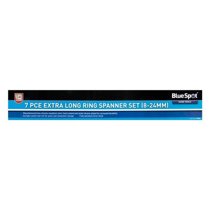 Bluespot Tools Extra Long Ring Spanner Set, 7 Piece BlueSpot Tools - Dynamic Drive