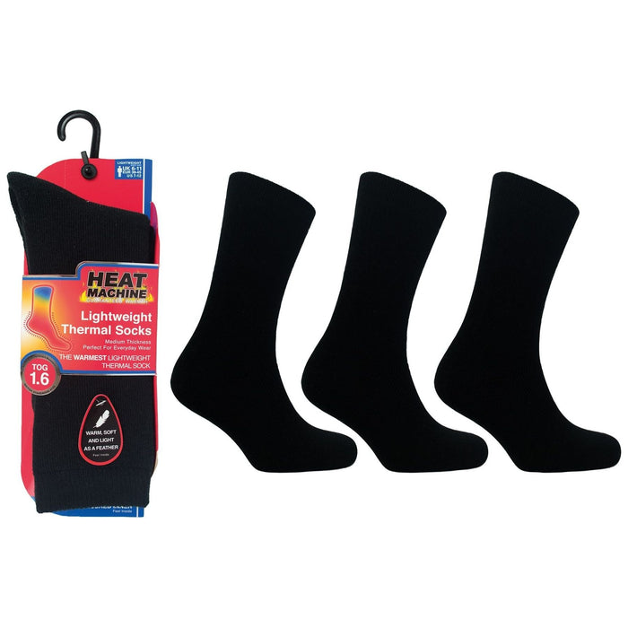 Mens lightweight thermal insulated black socks 2755 UK Camping And Leisure - Dynamic Drive