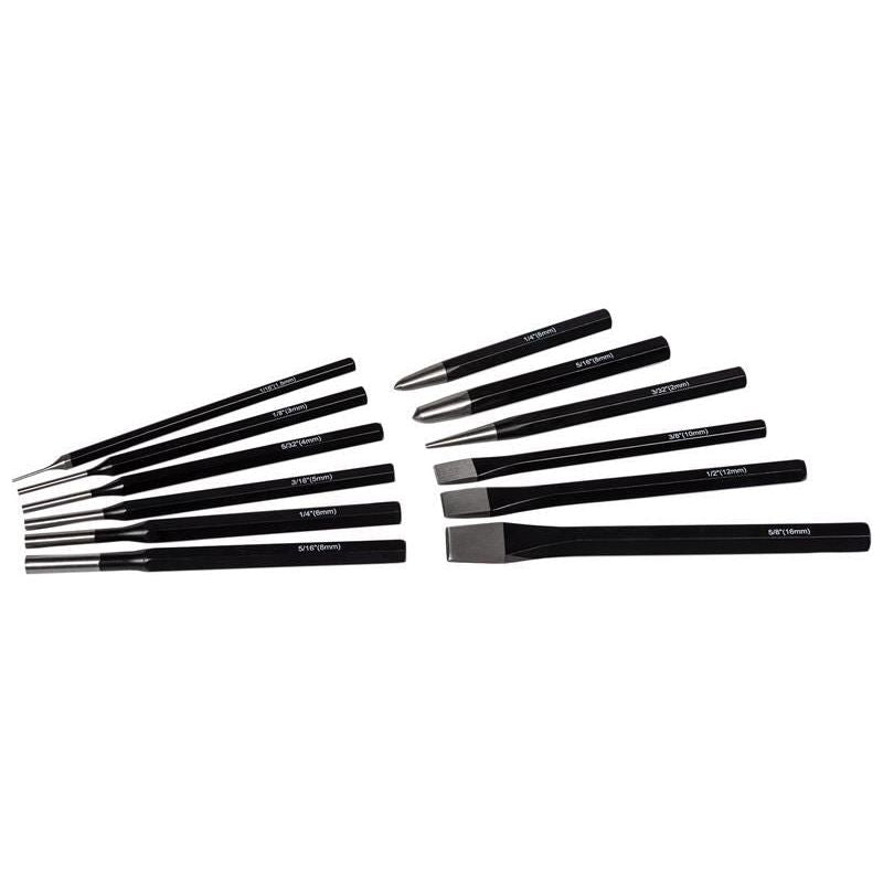 Roughneck Punch & Chisel Set 12 Piece Roughneck - Dynamic Drive