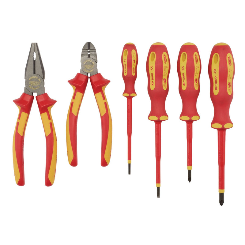 Draper XP1000 VDE Screwdriver and Pliers Set (6 Piece) 94848 Draper - Dynamic Drive