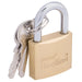 Draper Brass Cylinder Padlock, 30mm 68021 Draper - Dynamic Drive