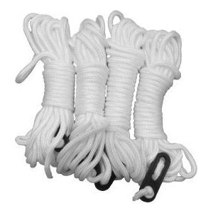 Via Mondo (4) 4Mtr Guylines White (4Mm) QQ109329 Via Mondo - Dynamic Drive