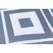 Outdoor Garden Rug Portable Reversible Mat for Decking Patio Prisma Grey/White 150 X 250 cm Plastic Straw ukcampingandleisure  - Dynamic Drive