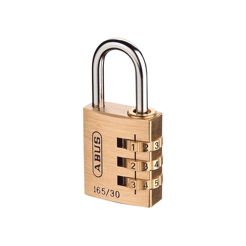 Abus Mechanical 165/30 30mm Solid Brass Body Combination Padlock (3-Digit) Carded ABUS Mechanical - Dynamic Drive
