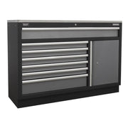 Sealey Modular 7 Drawer Floor Cabinet 1360mm APMS64 Sealey - Dynamic Drive