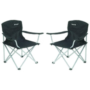 2x Outwell Catamarca Folding Chair Camping Caravan Fishing Black 2022 125kg Outwell  - Dynamic Drive