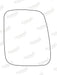 Summit Stick-On Commercial Mirror Glass fits VW Transporter 90 on RHS Summit - Dynamic Drive