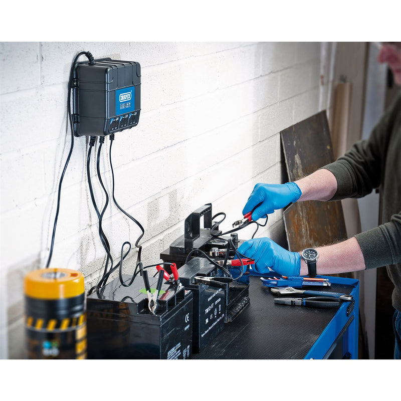 Draper 6/12V 3 Bank Charger Station 53172 Draper - Dynamic Drive