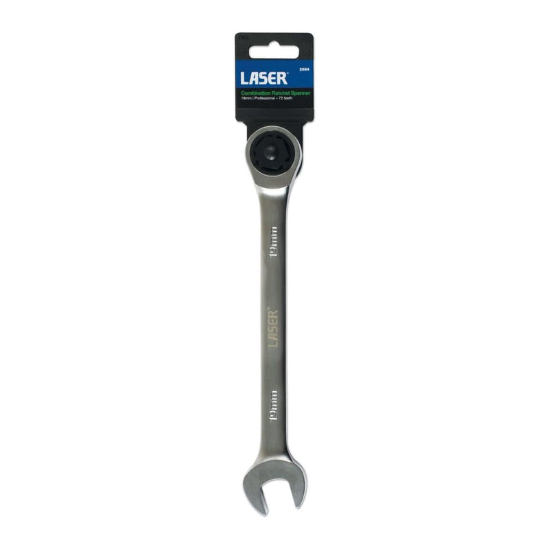 Laser Ratchet Combination Spanner 19mm 2684 Laser - Dynamic Drive