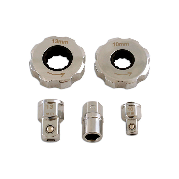 Laser Finger Ratchet Set 1/4"D, 3/8"D 5pc 5433 Laser - Dynamic Drive