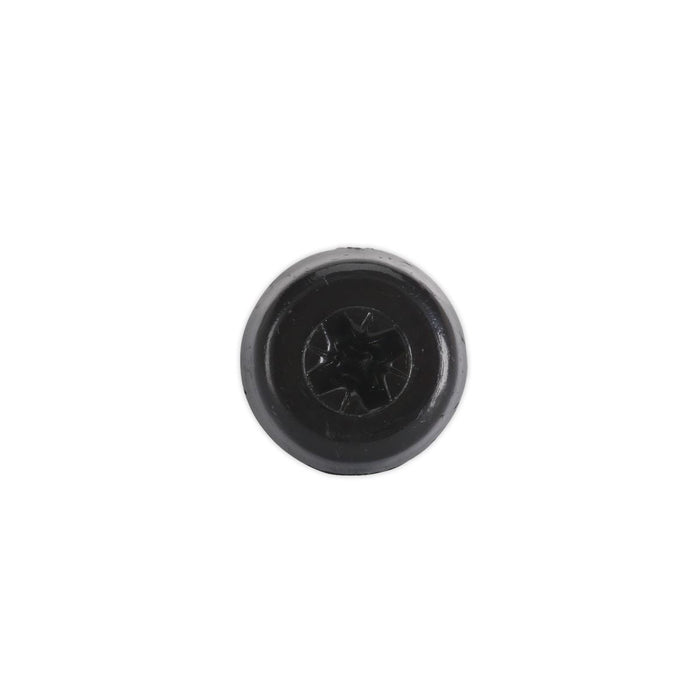 Sealey Numberplate Screw Plastic Enclosed Head 4.8 x 24mm Black Pack of 50 PTNP7 Sealey - Dynamic Drive