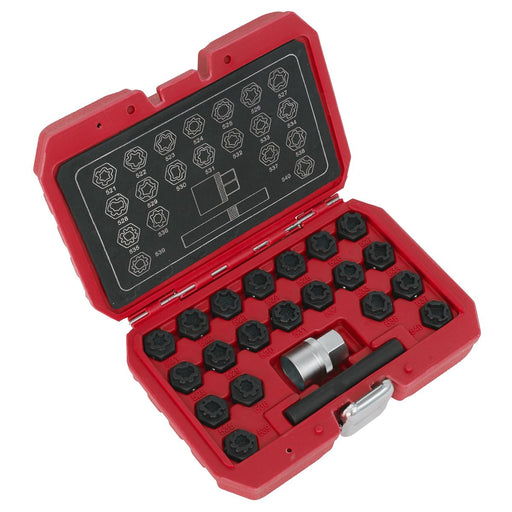 Sealey Locking Wheel Nut Key Set 22pc VAG SX220 Sealey - Dynamic Drive