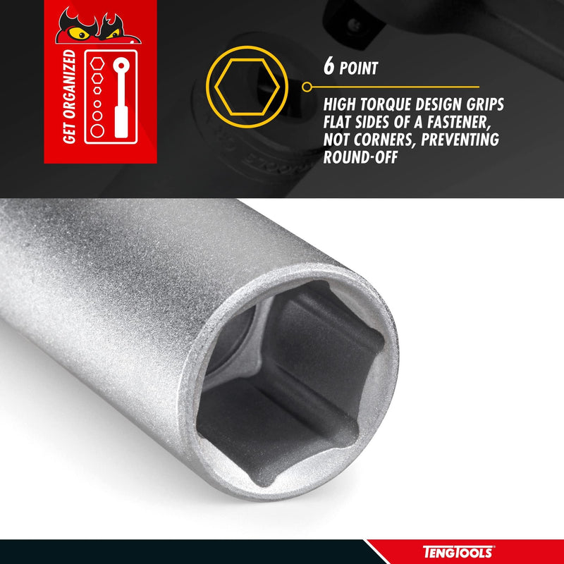 Teng Tools 1/2" Deep Socket 6 pt Metric 18mm Teng Tools - Dynamic Drive