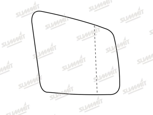 Summit Heated Base Plate With Blind Spot Mirror Glass fits Mercedes R Class 11 to 16 RHS Summit - Dynamic Drive