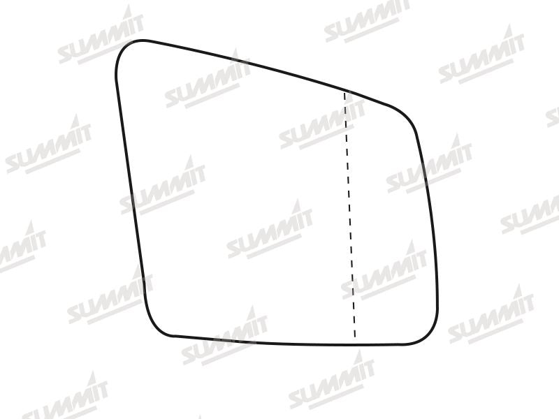 Summit Heated Base Plate With Blind Spot Mirror Glass fits Mercedes R Class 11 to 16 RHS Summit - Dynamic Drive